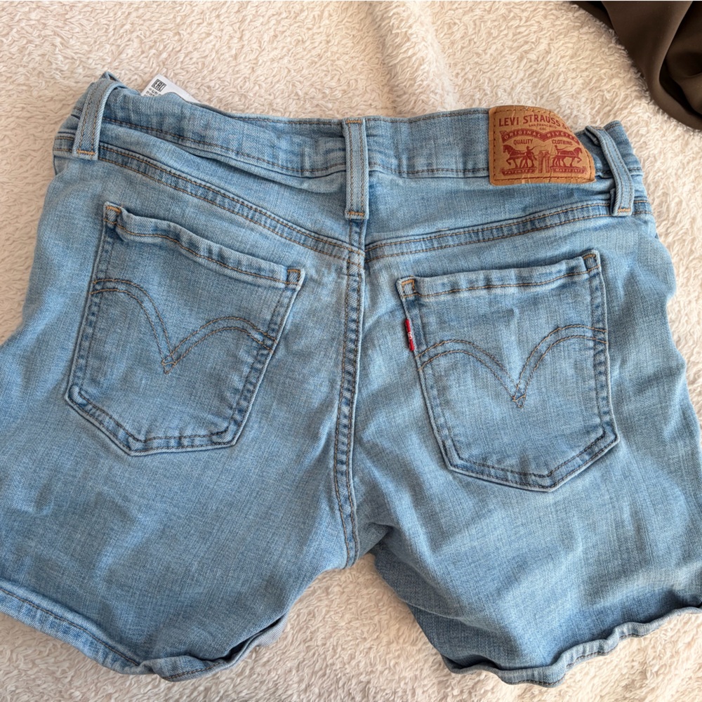 Levi's Light Blue Boyfriend Jean shorts - Women's